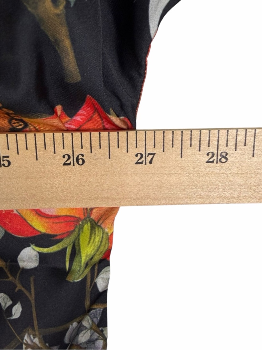 Pari Passu Marni Floral Blouse Silky Short Sleeve Back Zip Top Size 22 NWOT - Picture 10 of 13
